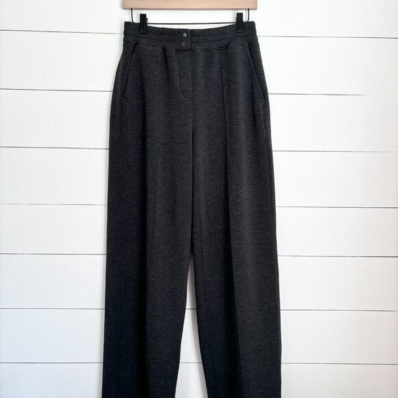 Spanx dark grey air essentials sweatshirt and wide leg pant set - Picture 5 of 9